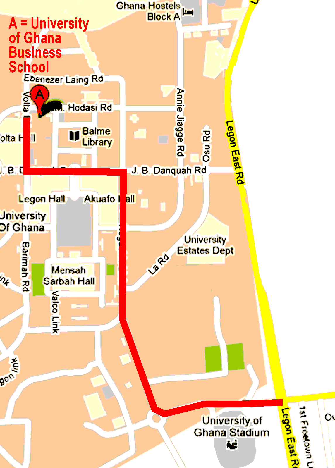 University Of Ghana Map Venue For Conference And Grand Finale Celebration | Gillbt